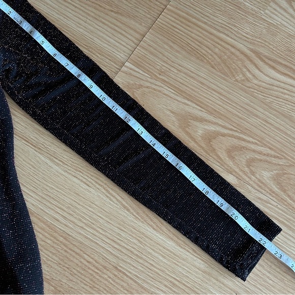 Forever 21 Black Shimmer Deep V-Neck Dress Medium - Picture 5 of 7